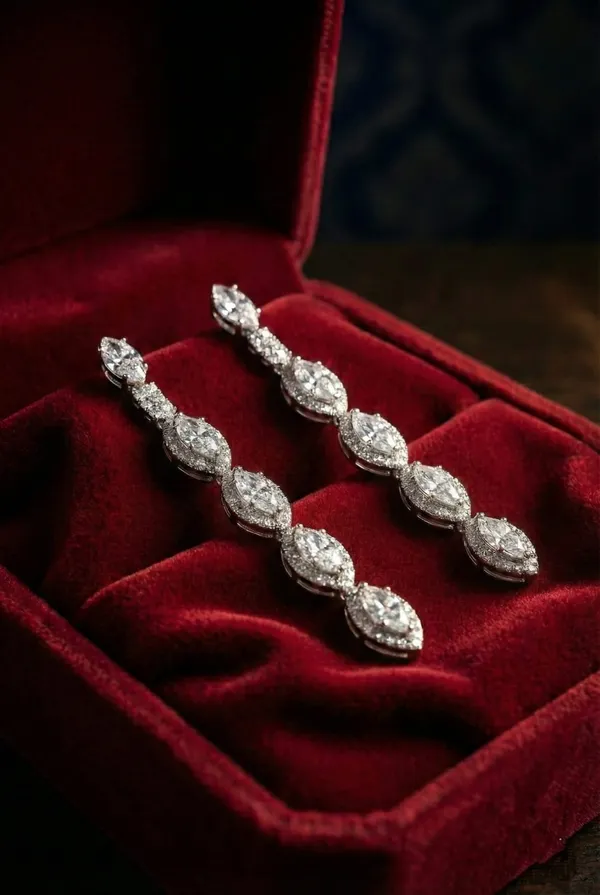 Silver_Metal_Marquise_Cubic_Zirconia_Drop_Earrings_For_Women