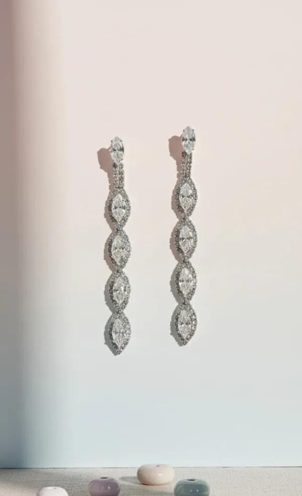 Silver_Metal_Marquise_Cubic_Zirconia_Drop_Earrings_For_Women