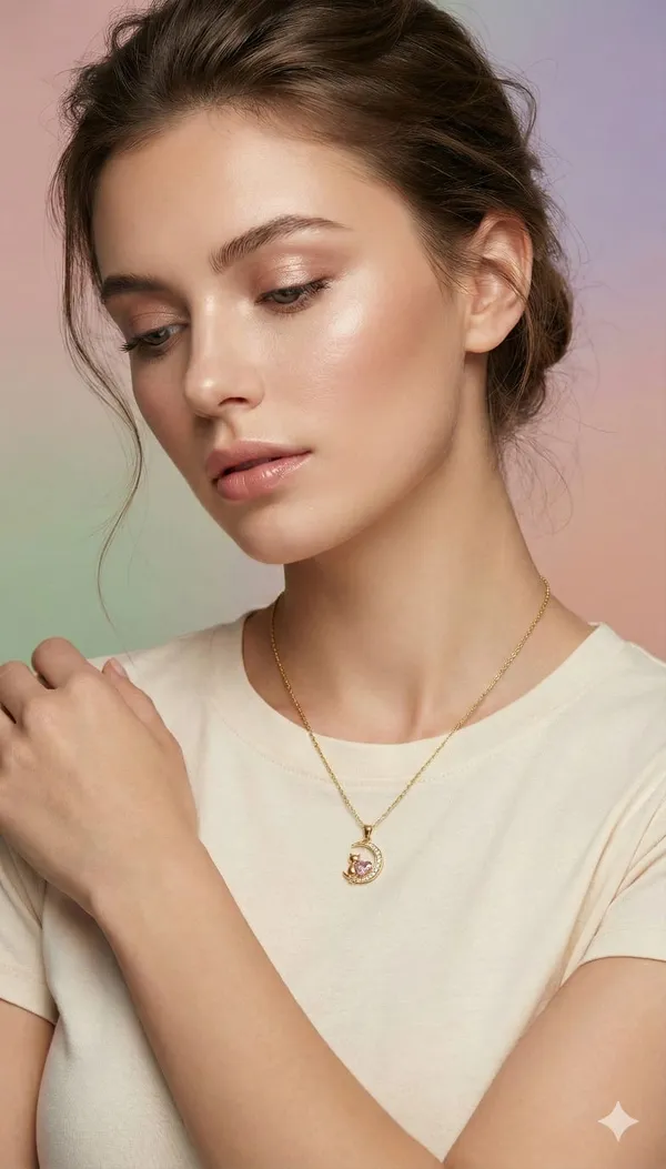 Gold_Metal_Moon_Pink_Heart_Crystal_Pendant_Necklace_For_Women__Pack_of_2