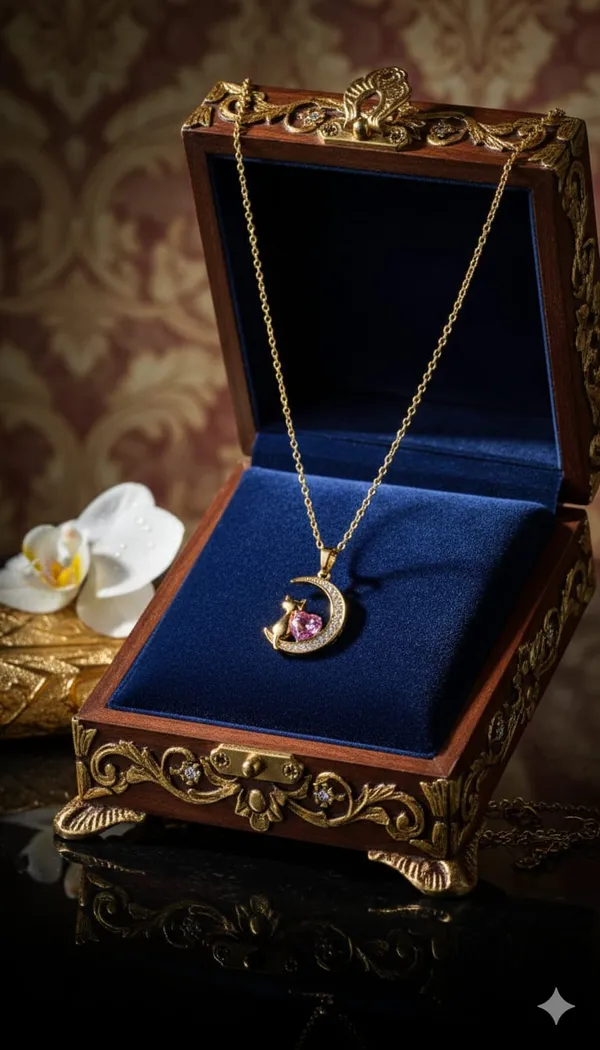 Gold_Metal_Moon_Pink_Heart_Crystal_Pendant_Necklace_For_Women__Pack_of_2