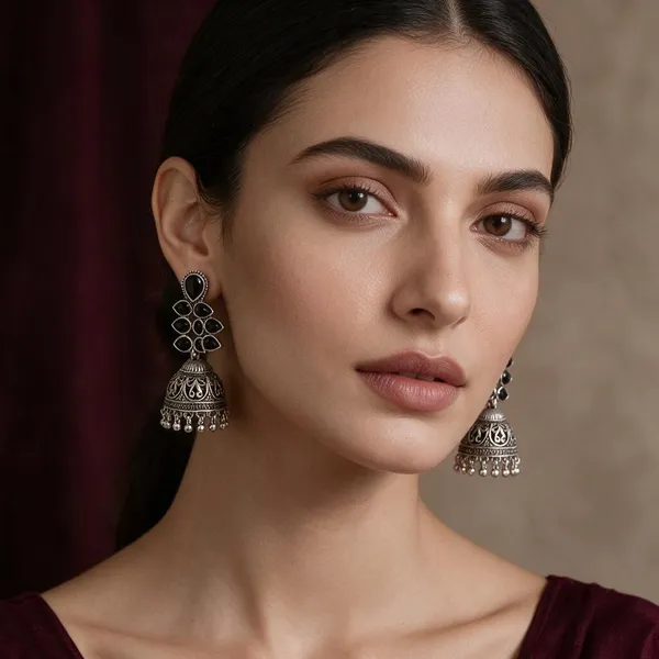 Silver_Oxidised_Jhumka_Earrings_for_Women