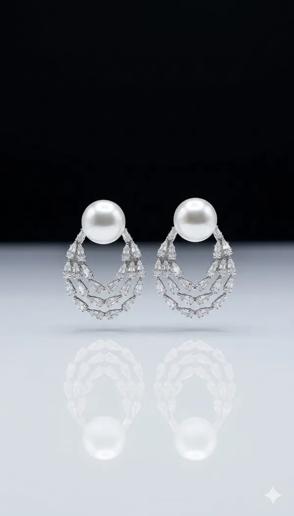Silver_White_Metal_Pearl_Crystal_Layered_Drop_Earrings_For_Women