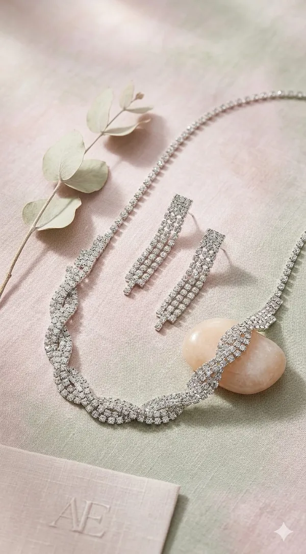 Silver_Metal_American_Diamond_Layered_Necklace_Set_For_Women