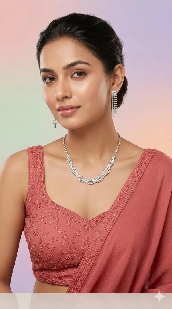 Silver_Metal_American_Diamond_Layered_Necklace_Set_For_Women