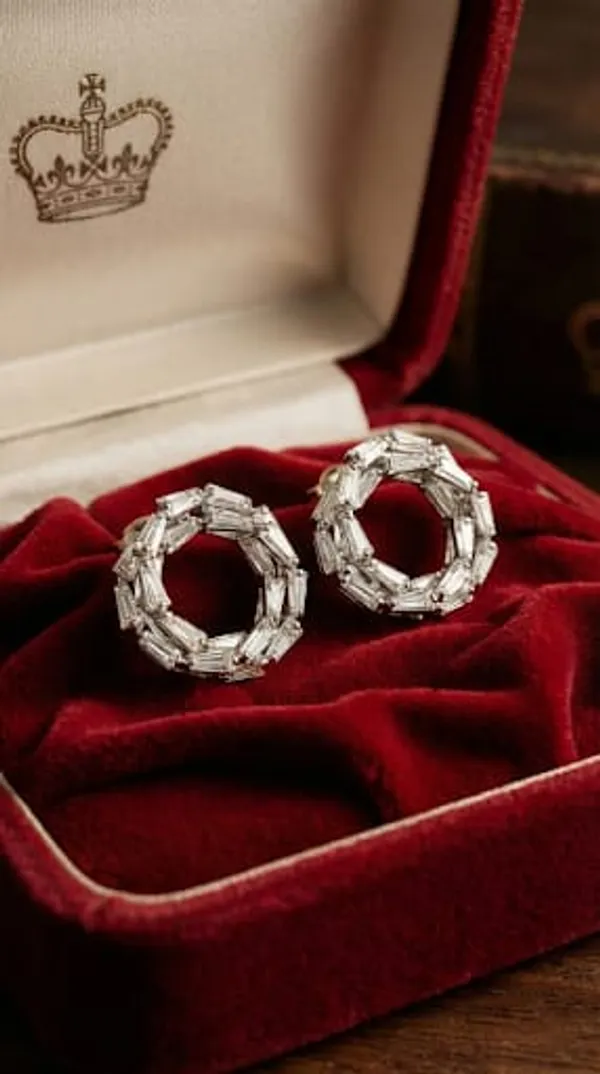 Silver_Metal_Baguette_Crystal_Circle_Stud_Earrings_For_Women