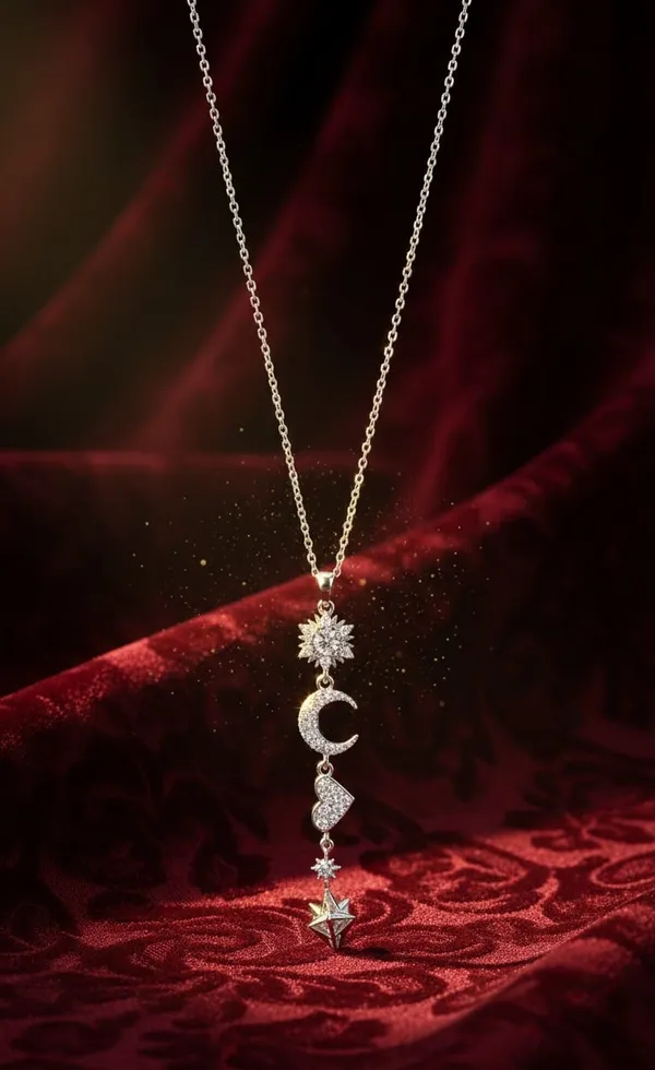 Silver_Metal_Celestial_Moon_Star_Crystal_Pendant_Necklace_For_Women
