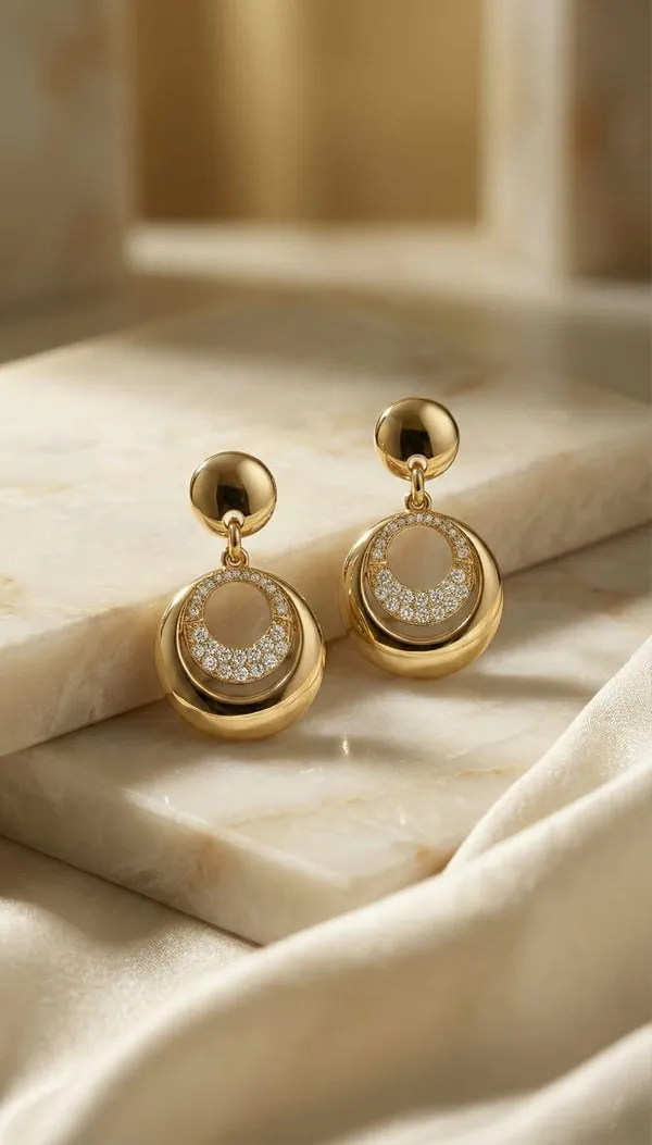 Gold_Metal_Crystal_Circle_Drop_Earrings_For_Women
