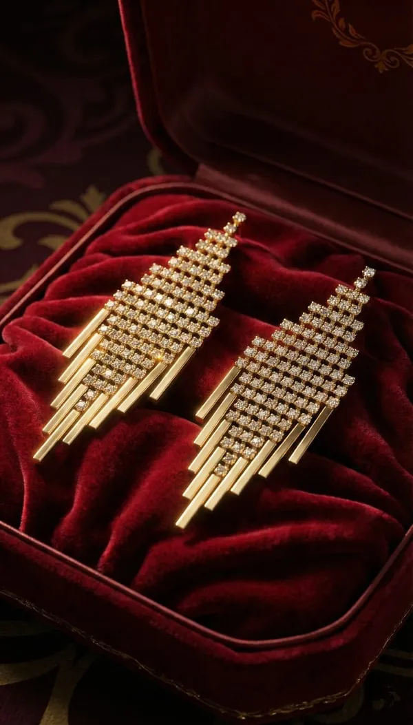 Gold_Metal_Crystal_Tassel_Dangle_Earrings_For_Women__Pack_of_2