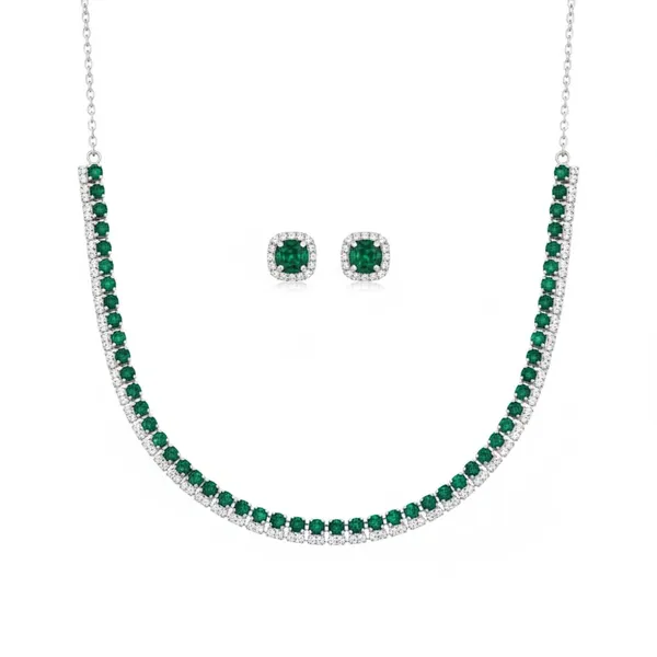 Green_Metal_American_Diamond_Tennis_Necklace_Set_With_Studs_For_Women