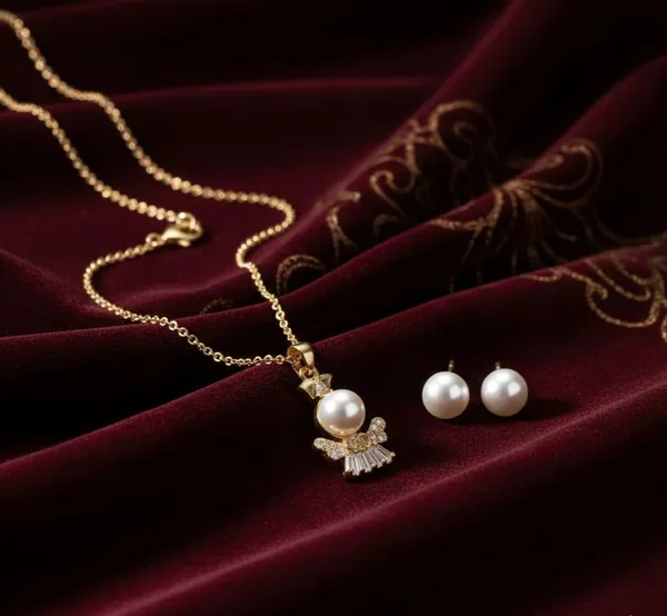 Gold_White_Metal_Pearl_Crystal_Pendant_Set_With_Studs_For_Women__Pack_of_2