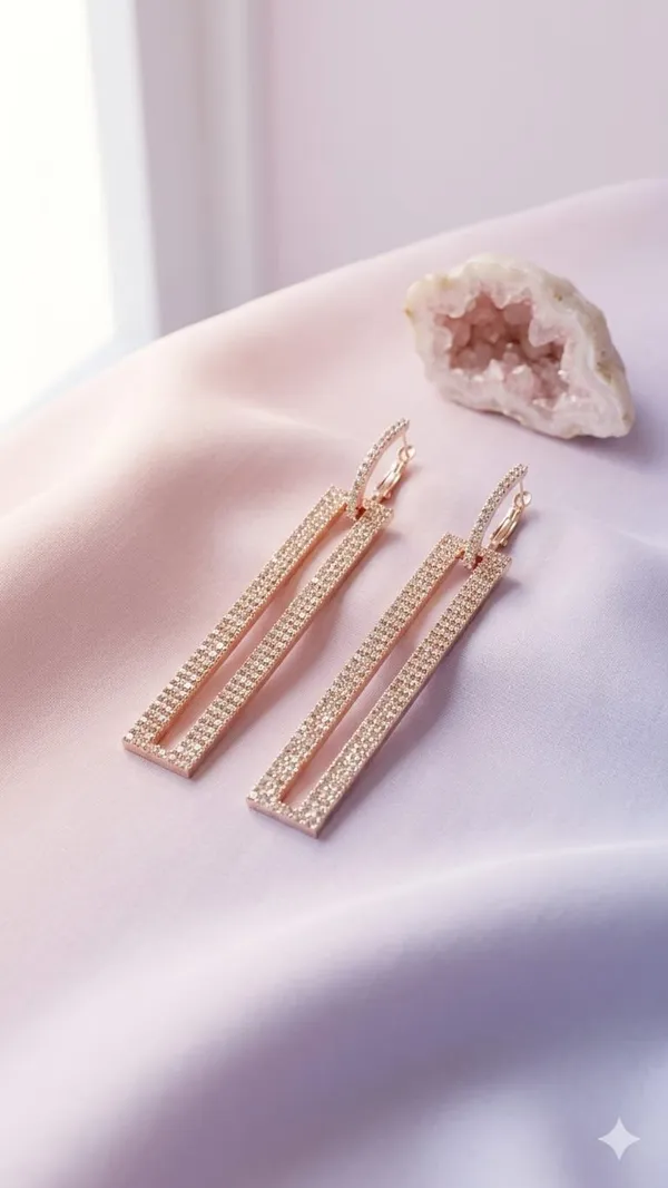 Rose_Gold_Metal_Crystal_Rectangle_Drop_Earrings_For_Women