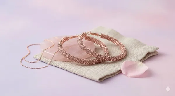 Rose_Gold_Pink_Metal_Crystal_Studded_Hoop_Earrings_For_Women