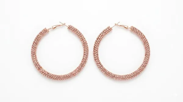 Rose_Gold_Pink_Metal_Crystal_Studded_Hoop_Earrings_For_Women