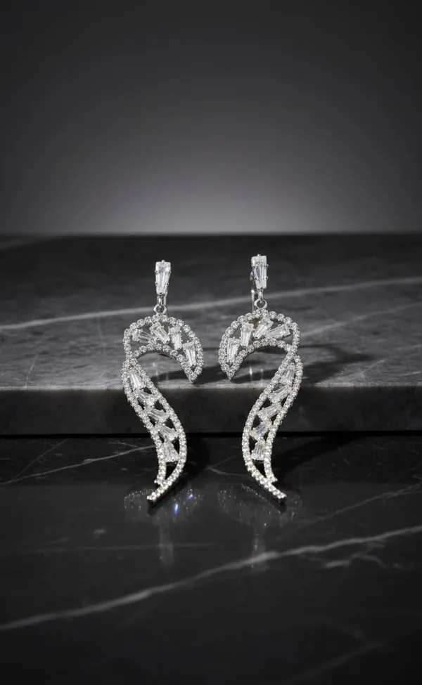 Silver_Metal_Angel_Wing_American_Diamond_Drop_Earrings_For_Women