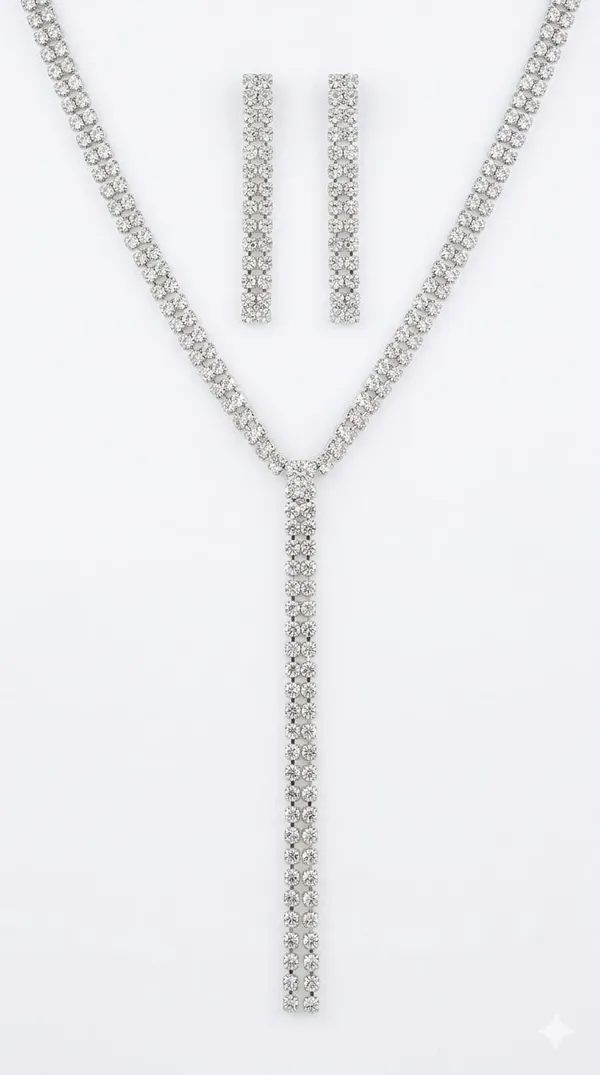 Silver_Metal_American_Diamond_Long_Tassel_Necklace_Set_For_Women