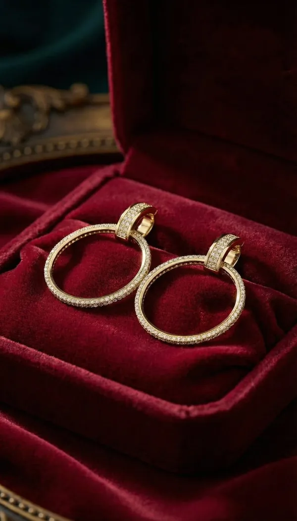 White_Golden_Metal_American_Diamond_Round_Hoop_Earrings_For_Women__Pack_of_2