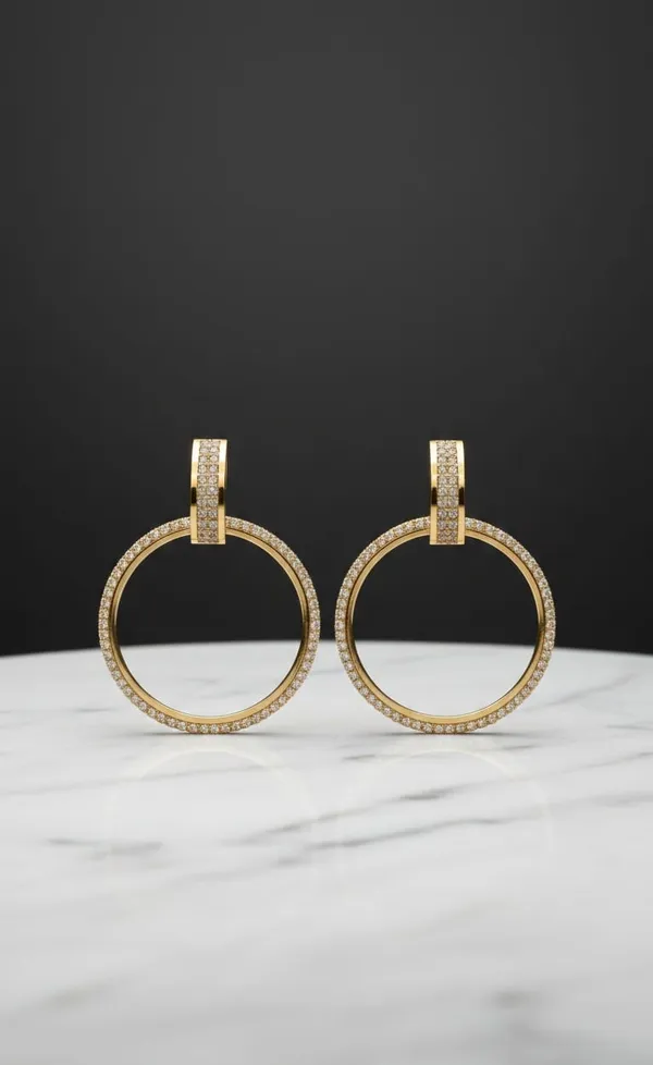 White_Golden_Metal_American_Diamond_Round_Hoop_Earrings_For_Women__Pack_of_2
