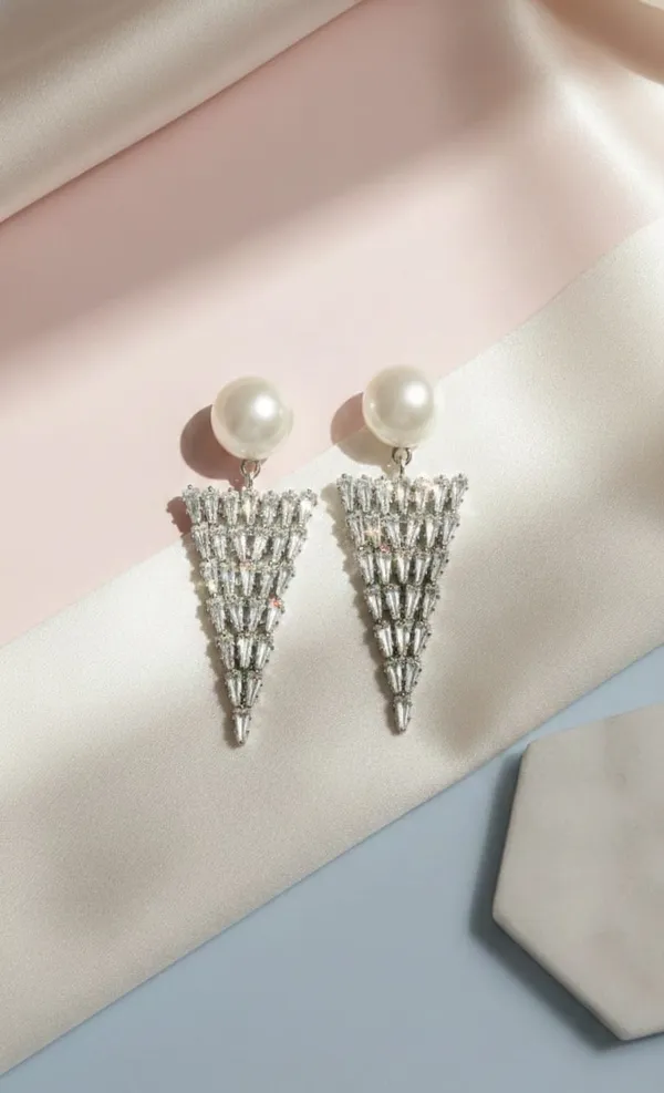 Silver_Metal_Pearl_Tassel_Drop_Earrings_For_Women