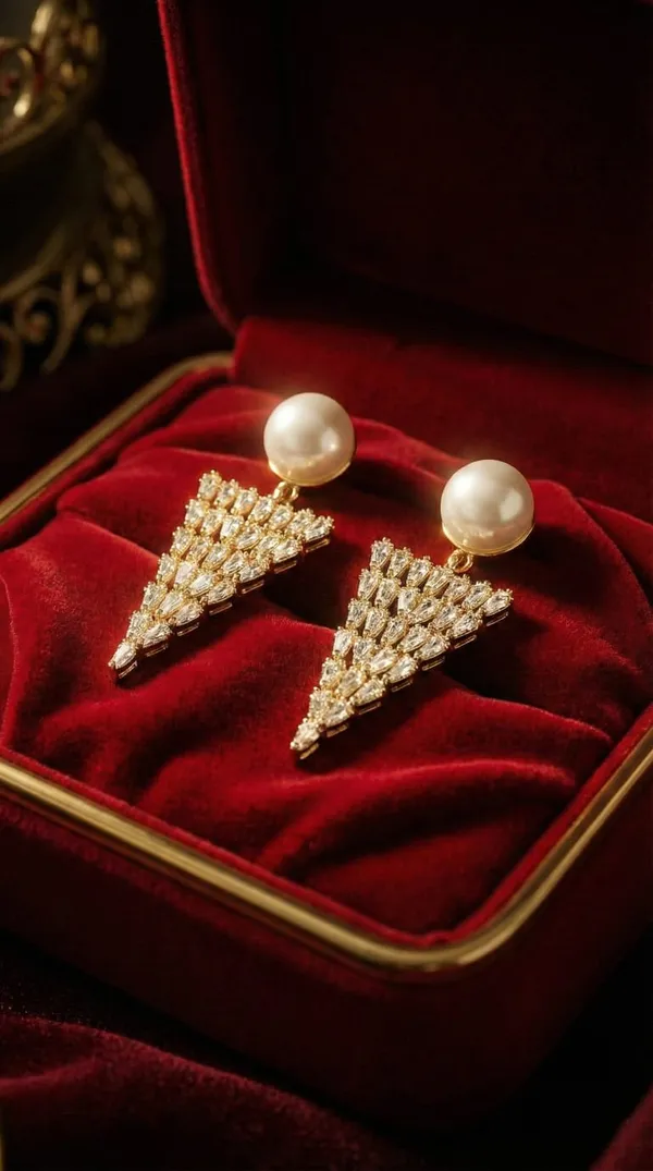 Silver_Metal_Pearl_Tassel_Drop_Earrings_For_Women