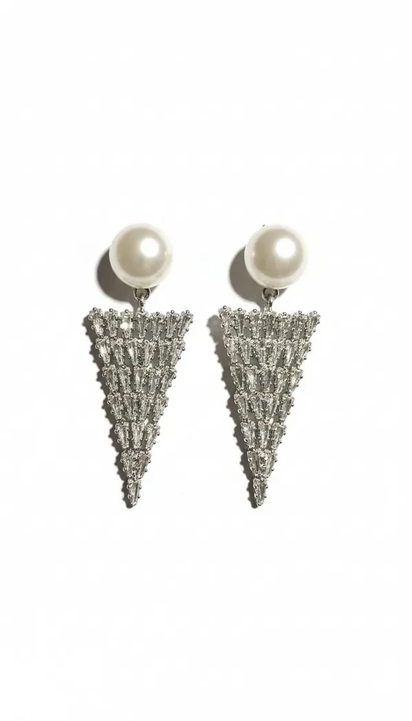 Silver_Metal_Pearl_Tassel_Drop_Earrings_For_Women