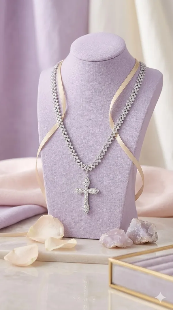 Silver_Metal_Cz_Cross_Pendant_Necklace_For_Women