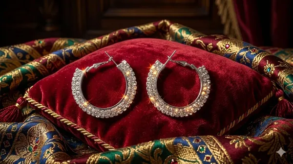 Silver_White_Metal_Crystal_Studded_Hoop_Earrings_For_Women