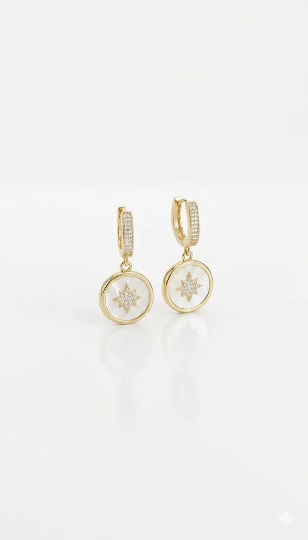 Gold_White_Metal_Star_Pearl_Drop_Earrings_For_Women
