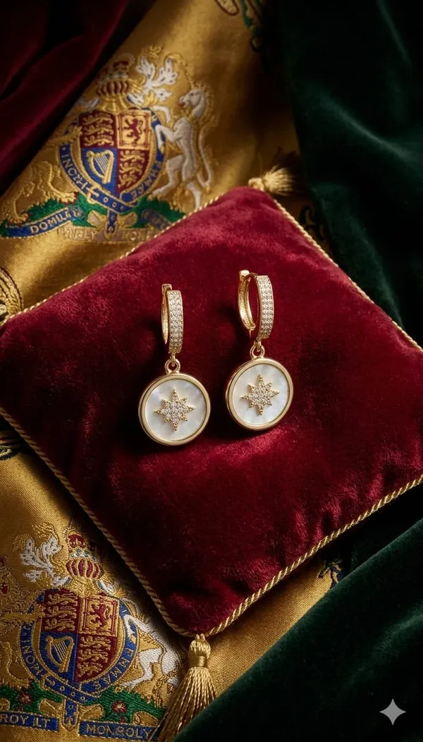 Gold_White_Metal_Star_Pearl_Drop_Earrings_For_Women