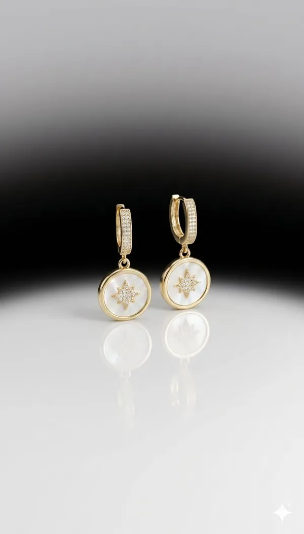 Gold_White_Metal_Star_Pearl_Drop_Earrings_For_Women