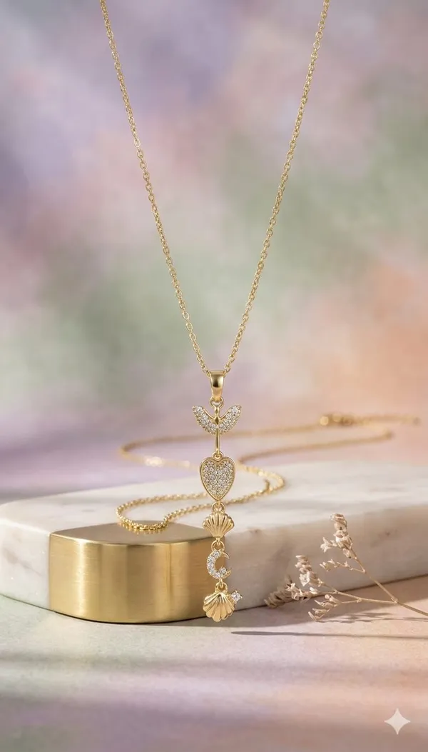 Gold_Metal_Butterfly_Heart_Dangle_Charm_Pendant_Necklace_For_Women