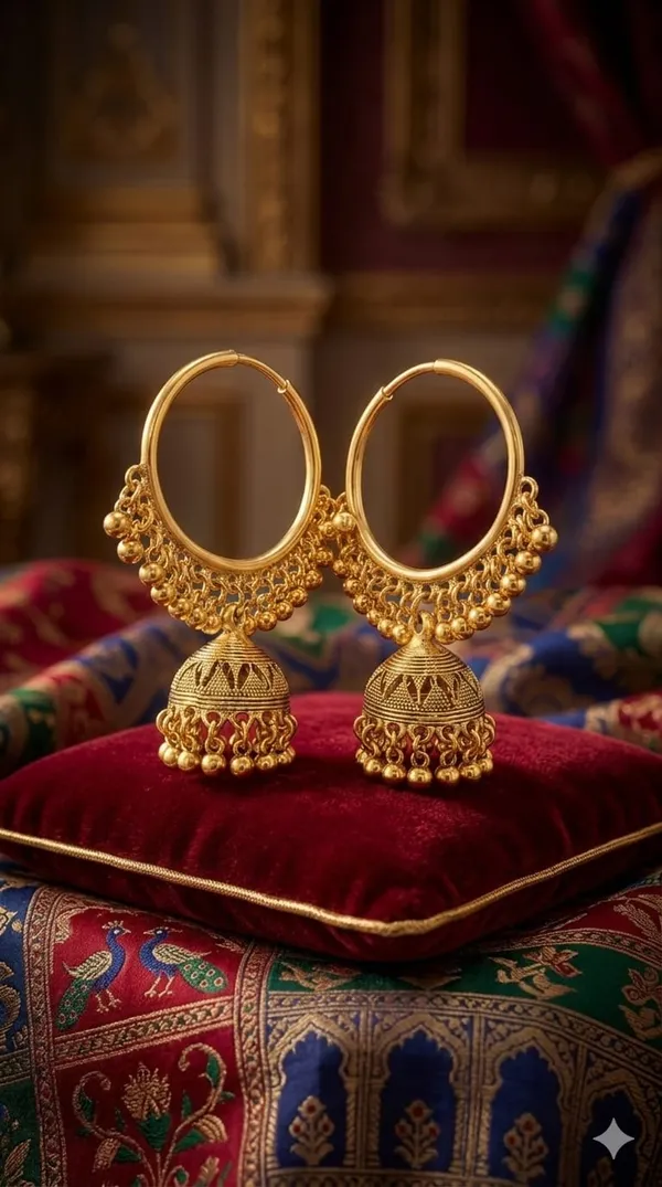 Gold_Metal_Traditional_Jhumka_Hoop_Earrings_For_Women