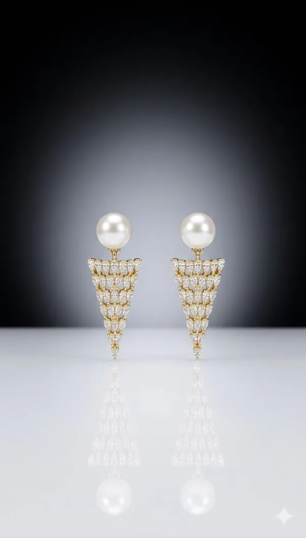 Gold_White_Metal_Pearl_Crystal_Triangle_Drop_Earrings_For_Women