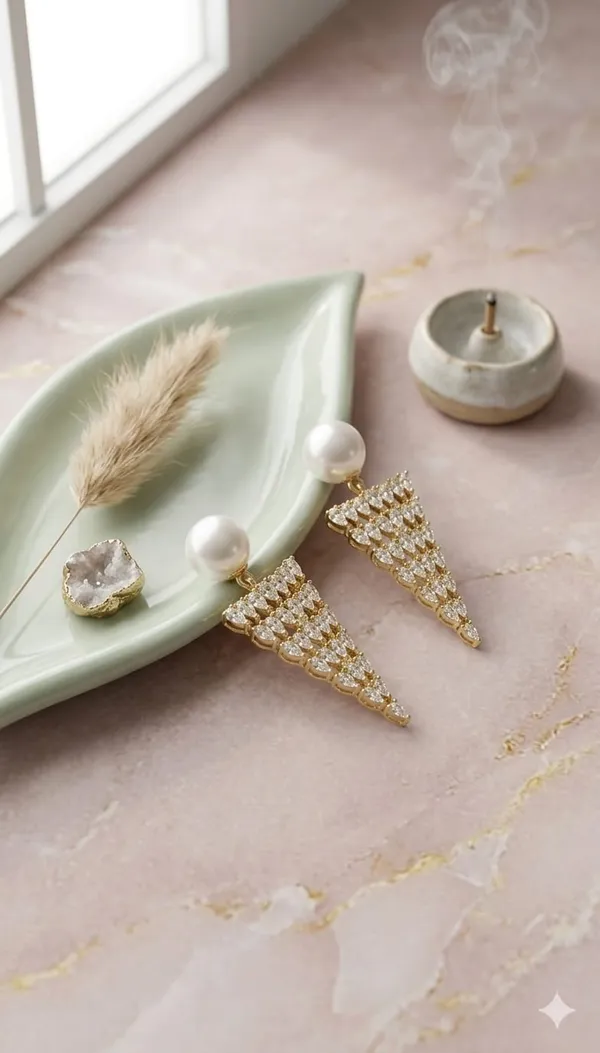 Gold_White_Metal_Pearl_Crystal_Triangle_Drop_Earrings_For_Women