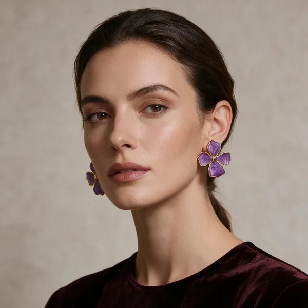 Purple_Floral_Stud_Earrings_for_Women_Pack_Of_2