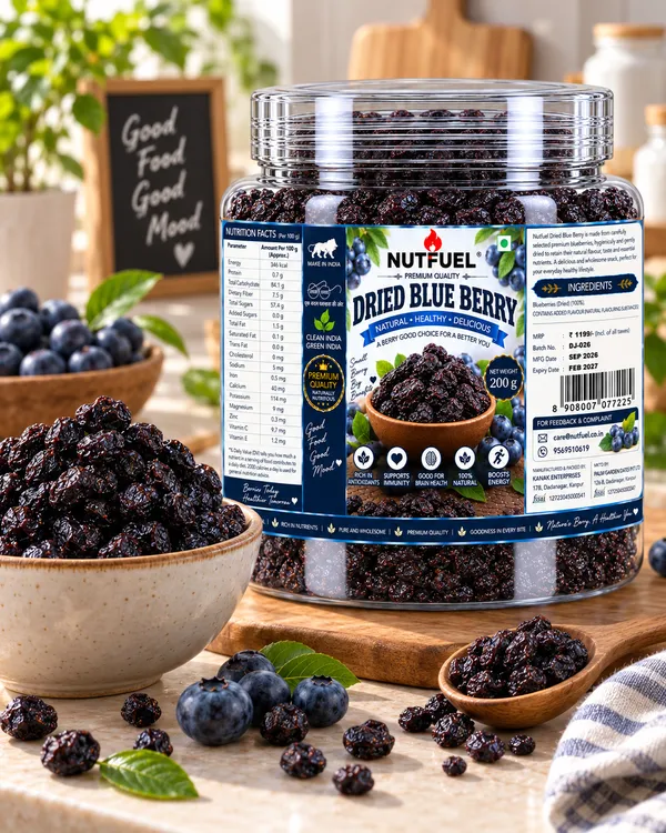 NUTFUEL_Dried_Blue_Berry_200g_|_Premium_Dried_Blue_Berry_|_Naturally_Sweet_&_Delicious_|_Rich_&_Nutritious_Dry_Fruit_Snack_|_Healthy_Everyday_Snacking