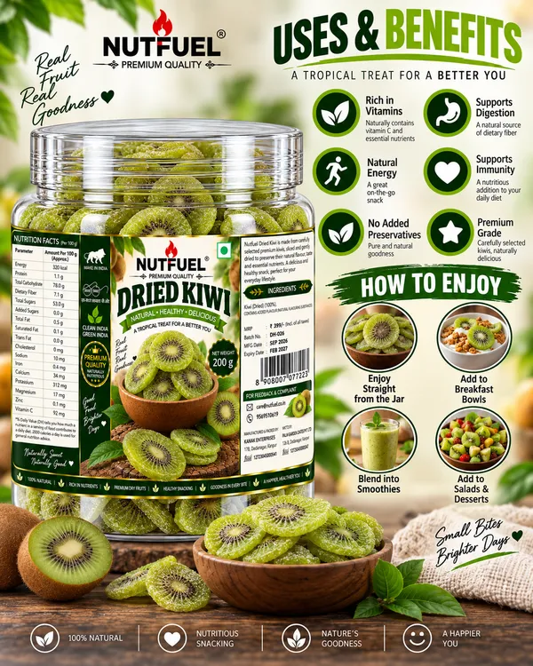 NUTFUEL_Dried_Kiwi_200g_|_Premium_Dried_Kiwi_|_Naturally_Sweet_&_Delicious_|_Rich_&_Nutritious_Dry_Fruit_Snack_|_Healthy_Everyday_Snacking_|_Immunity_Booster_|