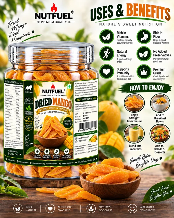 NUTFUEL_Dried_Mango_200g_|_Premium_Dried_Mango_|_Naturally_Sweet_&_Delicious_|_Rich_&_Nutritious_Dry_Fruit_Snack_|_Healthy_Everyday_Snacking