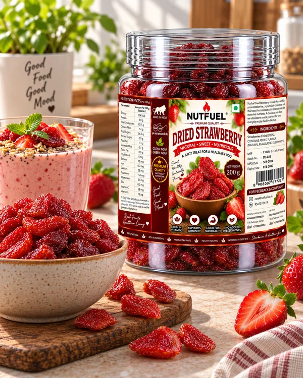 NUTFUEL_Dried_Strawberry_200g_|_Premium_Dried_Strawberry|_Naturally_Sweet_&_Delicious_|_Rich_&_Nutritious_Dry_Fruit_Snack_|_Healthy_Everyday_Snacking