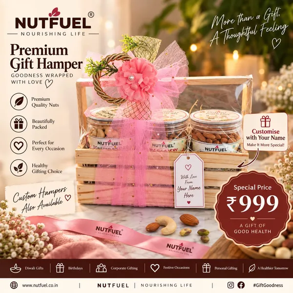 NUTFUEL_Premium_Dry_Fruit_Gift_Hamper_|_3_Jar_Assorted_200_Gm_Peri_Peri_Cashew,_200_Gm_Roasted_Kali_Mirch_Cashew_and_200_Gm_Roasted_Almond|_Premium_Nuts_Gift_Set_|_Beautifully_Packed_Wooden_Gift_Hamper_for_Diwali,_Birthday,_Corporate_&_Festive_Gifting