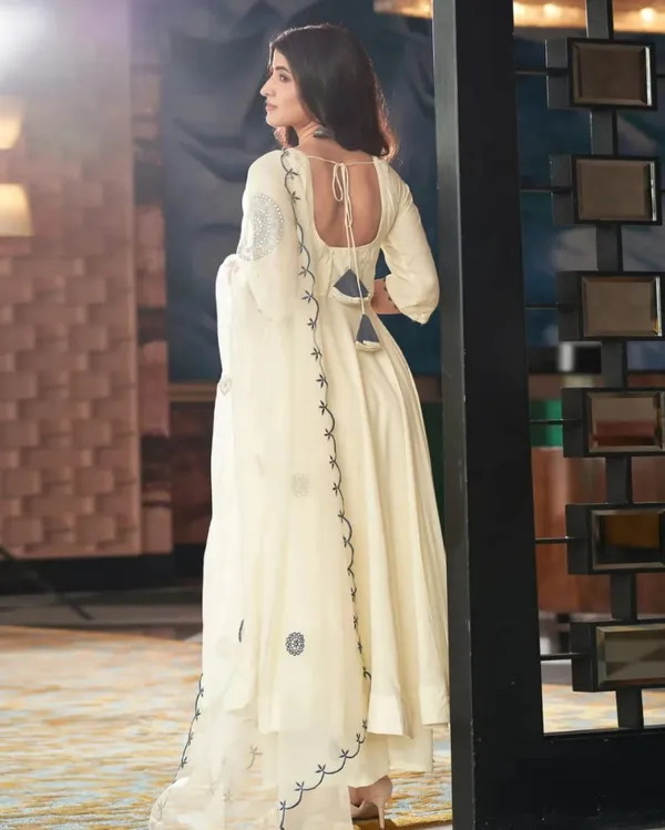 White_Premium_And_Fancy_Design_Soft_Cotton_Blends_Anarkali_Gown_For_Women