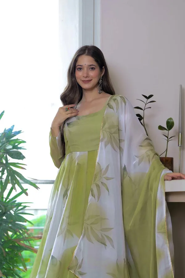 Green_And_White_Premium_And_Fancy_Design_Pure_Soft_Lightweight_Organza_Kurti_Set_For_Women
