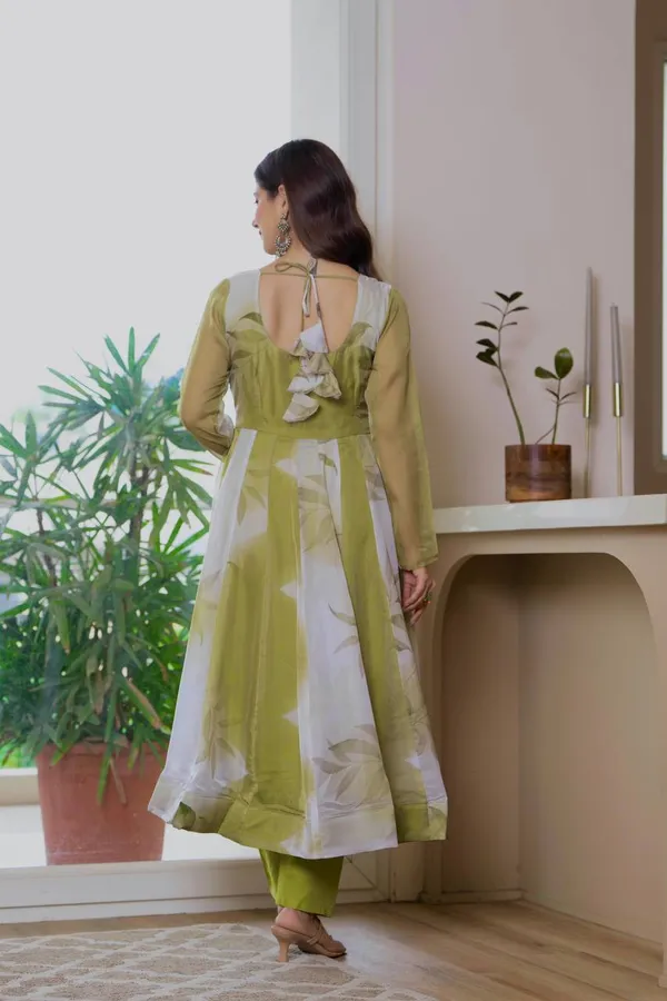 Green_And_White_Premium_And_Fancy_Design_Pure_Soft_Lightweight_Organza_Kurti_Set_For_Women