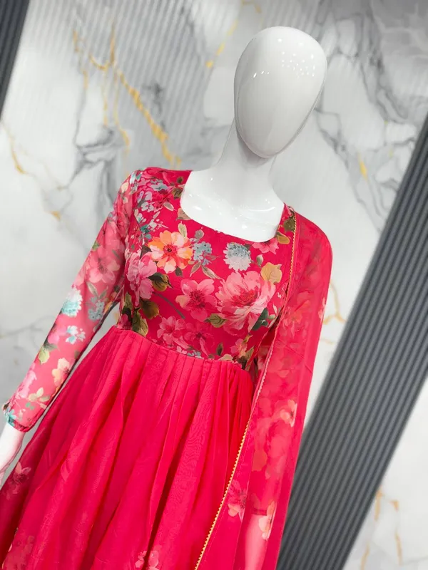 Red_Premium_And_Fancy_Design_Pure_Soft_Lightweight_Organza_Gown_Set_For_Women