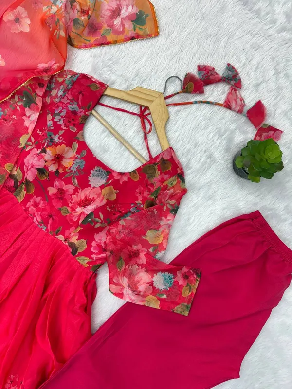 Red_Premium_And_Fancy_Design_Pure_Soft_Lightweight_Organza_Gown_Set_For_Women