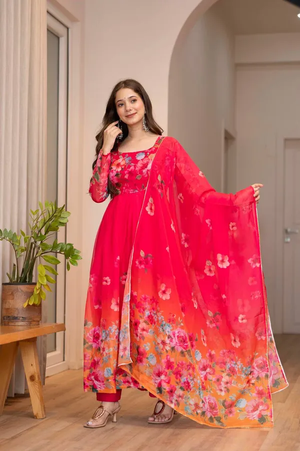 Red_Premium_And_Fancy_Design_Pure_Soft_Lightweight_Organza_Gown_Set_For_Women