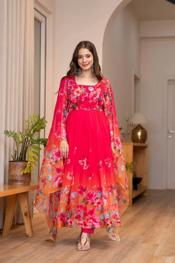Red_Premium_And_Fancy_Design_Pure_Soft_Lightweight_Organza_Gown_Set_For_Women