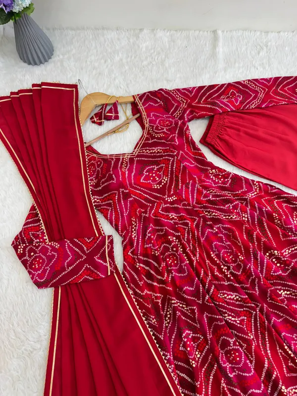 Red_Premium_And_Fancy_Design_Viscose_Rayon_Gown_Set_For_Women