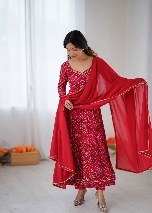 Red_Premium_And_Fancy_Design_Viscose_Rayon_Gown_Set_For_Women