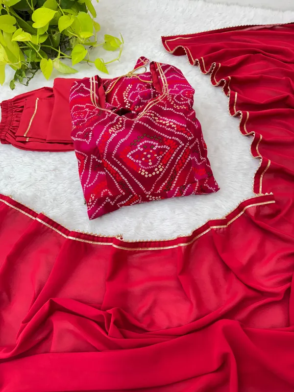 Red_Premium_And_Fancy_Design_Viscose_Rayon_Gown_Set_For_Women