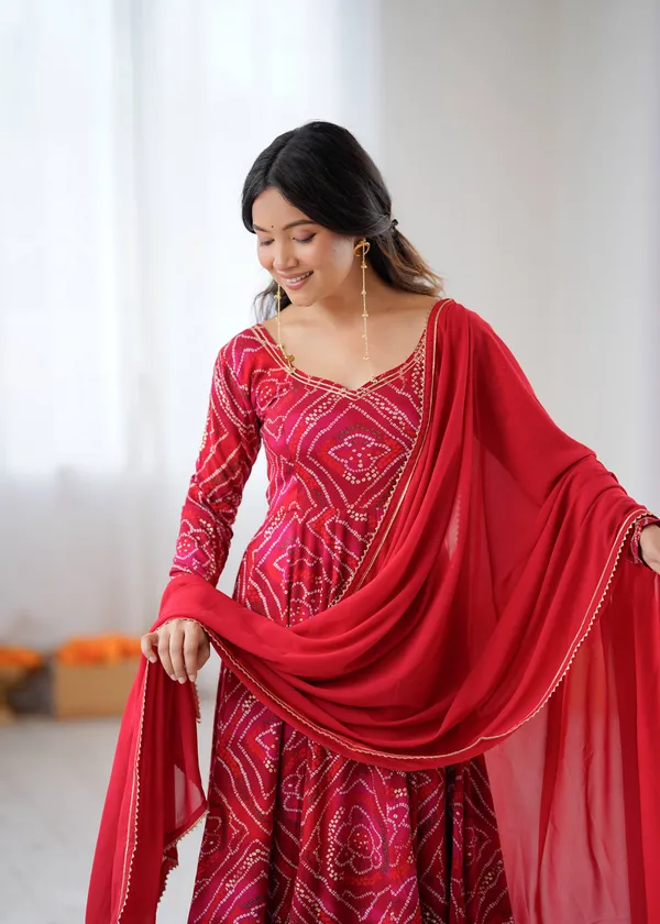 Red_Premium_And_Fancy_Design_Viscose_Rayon_Gown_Set_For_Women